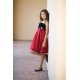 Rose Swirl Satin Flower Girl Dress
