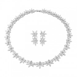 Cubic Zirconia Statement Necklace Set