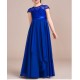 V-neck Floor-Length Lace Tulle Junior Bridesmaid Dress